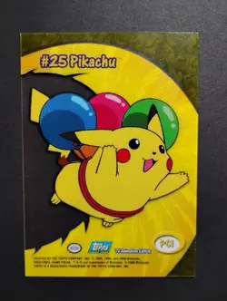Pikachu #25 Topps Clear TV Animation Edition Pokemon Card PC1 2000 NM - Image 2