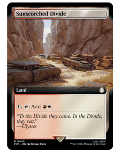 Sunscorched Divide - Extended Art Fallout MTG - Image 1