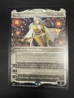 MTG - The Wandering Emperor (Showcase) - NEO 316 - Kamigawa Neon Dynasty - Image 1