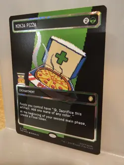 Ninja Pizza - Surge Foil - Borderless Teenage Mutant Ninja Turtles MTG Pixel Art - Image 3