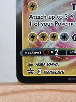 Pokemon Pikachu TCG VMAX SWSH286 Black Star Promo Holo Card Near Mint Condition - Image 4