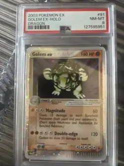2003 Pokemon Ex Golem Ex Holo Dragon PSA 8 - Image 1