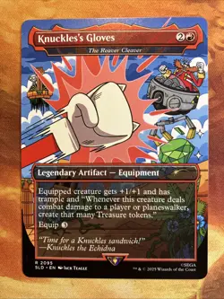 MTG Borderless Knuckles's Gloves - The Reaver Cleaver Secret Lair: X Sonic!! - Image 1