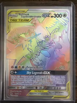 Pokemon Moltres & Zapdos & Articuno GX - 69/68 - Hidden Fates Secret Rare NM - Image 2