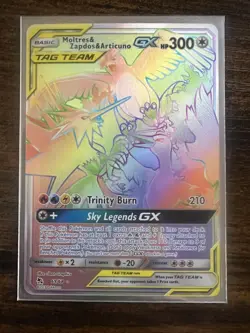 Pokemon Moltres & Zapdos & Articuno GX - 69/68 - Hidden Fates Secret Rare NM - Image 3