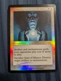 MTG Aura of Silence - Foil FNM 2002, Moderate Play, English Promo: FNM - Image 1