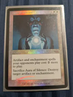 MTG Aura of Silence - Foil FNM 2002, Moderate Play, English Promo: FNM - Image 3