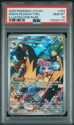 2025 POKEMON JTG EN-JOURNEY TOGETHER ILLUSTRATION RARE IONO'S KILOWATTREL PSA 10 - Image 1