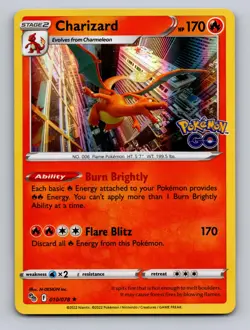 CHARIZARD 010/078 HOLO R POKEMON GO POKEMON HOLO NM - Image 1