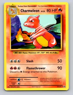 CHARMELEON 10/108 UC EVOLUTIONS POKEMON NM - Image 1