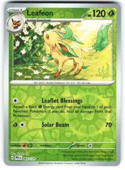 Leafeon 005/131 Holo Rare SV: Prismatic Evolutions Pokemon Reverse Holo NM - Image 1