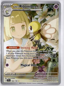 Lillie’s Ribombee 164/159 Journey Together gradabl Illustration Rare Pokemon TCG - Image 2