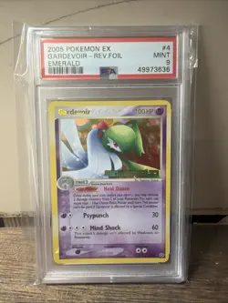 Pokemon Gardevoir Holo Rare EX Emerald 4/106 Reverse Holo PSA 9 2005 - Image 1
