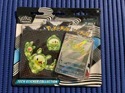 Pokemon TCG Scarlett Violet Black Bolt Tech Sticker Collection 3-Pack Blister - Image 1
