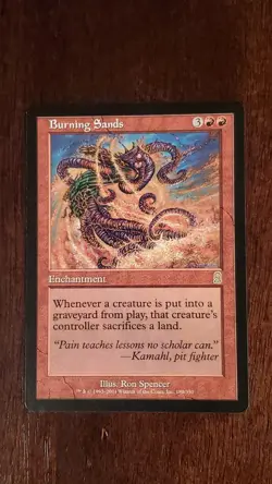 Burning Sands Odyssey EX/LP 180/350 MTG Magic the Gathering Rare Red - Image 1