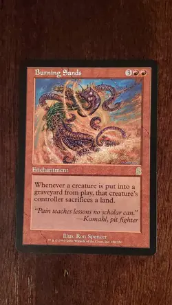 Burning Sands Odyssey EX/LP 180/350 MTG Magic the Gathering Rare Red - Image 3