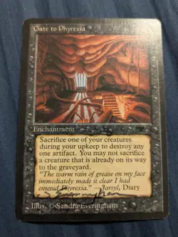 RARE Gate to Phyrexia Antiquities MTG Artist Proof Signed - Image 1