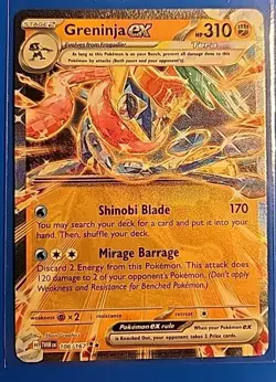 Greninja ex 106/167 Sv06: Twilight Masquerade Holo Pokemon TCG LP - Image 1