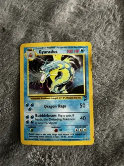 Pokemon Gyarados Holo 7/130 –Base Set – WOTC 1999–2000 –Moderate Play –Authentic - Image 3