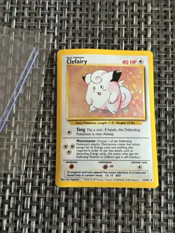Pokemon TCG Clefairy 5/102 Holo Rare Unlimited Base Set HP 1999 - Image 1