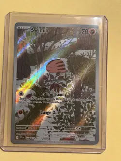 Pokemon TCG Swinub Holo Illustration Rare SV09: Journey Together 165/159 NM - Image 1
