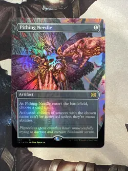 1x Pithing Needle - Foil - Borderless Light Play MTG Magic - Kid Icarus - - Image 1