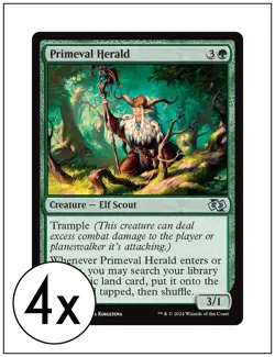 4x Primeval Herald, Foundations Jumpstart, Magic the Gathering, MTG NM - Image 1