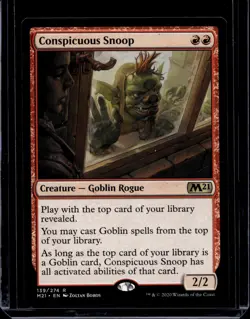Conspicuous Snoop Core Set 2021 / M21 NM Red Rare MAGIC GATHERING CARD - Image 1