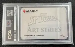 MTG Spider-man Art Series Card 22 : Strength of Will (Gold Stamped) Crimped PSA6 - Image 4