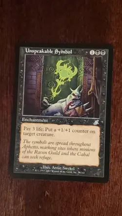 Unspeakable Symbol Scourge EX/LP 79/143 MTG Magic the Gathering Uncommon Black - Image 1