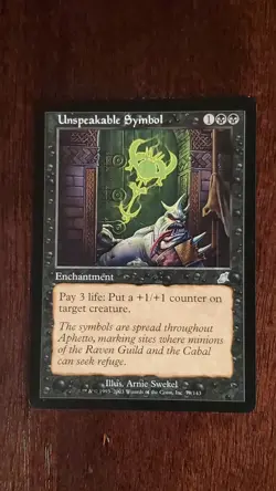 Unspeakable Symbol Scourge EX/LP 79/143 MTG Magic the Gathering Uncommon Black - Image 3