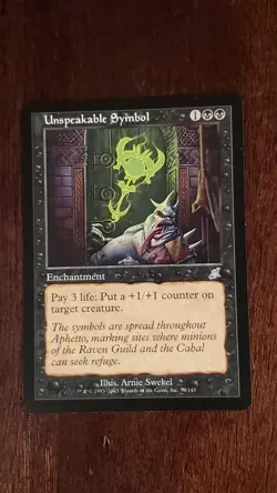 Unspeakable Symbol Scourge EX/LP 79/143 MTG Magic the Gathering Uncommon Black - Image 5