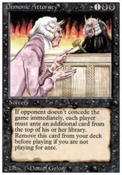 1x Demonic Attorney Heavy Play MTG Magic - Kid Icarus - - Image 1