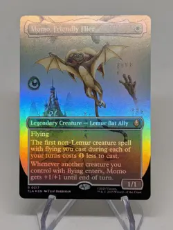 Momo, Friendly Flier BORDERLESS FOIL - MTG Magic the Gathering - TLA - Image 1