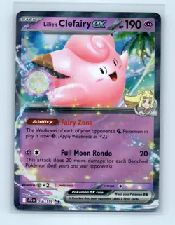 Pokemon tcg SV09: Journey Together Lillie's Clefairy ex Near Mint or Better - Image 1