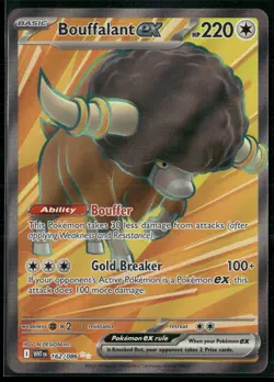 Pokemon - Bouffalant ex 162/086 Ultra Rare White Flare NM - Image 1