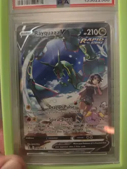 Rayquaza V PSA 9 Alternate Art Evolving Skies 194/203 Alt Pokemon Card FA 2021 - Image 1