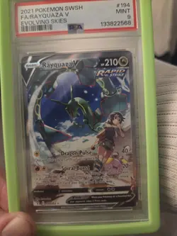 Rayquaza V PSA 9 Alternate Art Evolving Skies 194/203 Alt Pokemon Card FA 2021 - Image 2