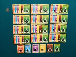 Pokemon 1999 WoTC Base set Energy Card Lot- 78 Total Cards (13 sets of 6 cards) - Image 1