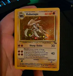 Pokemon TCG Kabutops Fossil 9 Holo Unlimited Holo Rare - Image 1
