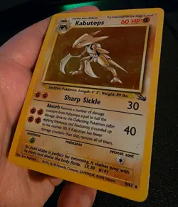 Pokemon TCG Kabutops Fossil 9 Holo Unlimited Holo Rare - Image 3