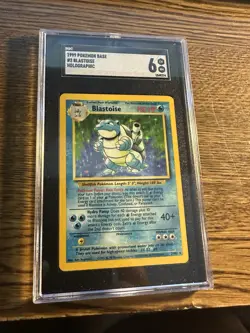 1999 POKEMON BASE SET UNLIMITED #2/102 BLASTOISE-HOLO SGC 6 JUST GRADED - Image 1