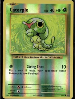 Caterpie Common XY Evolutions 3/108 Grass Reverse Holo Pokemon Card - Image 1