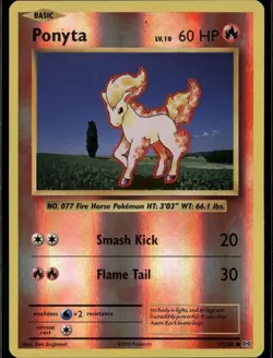 Ponyta Common XY Evolutions 19/108 Fire Reverse Holo Pokemon Card - Image 1