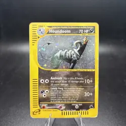 Pokemon Vintage TCG Houndoom H11/H32 Skyridge Holo Rare SWIRL HP -j - Image 1