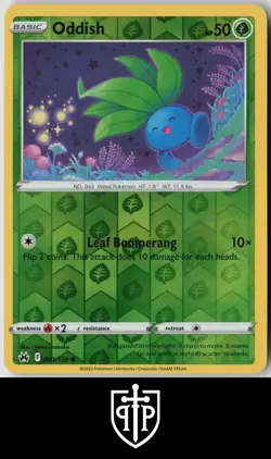 Pokemon - Oddish 001/159 Crown Zenith - Reverse Holo Common - NM - Image 1