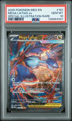2025 POKEMON MEG EN-MEGA EVOLUTION #181 MEGA LATIAS EX PSA 10 - Image 1