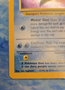 Lapras 10/62 Fossil Holo MP - WOTC English Pokemon TCG - Image 3