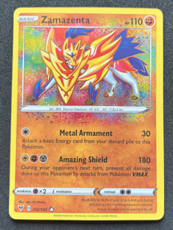 Zamazenta Pokemon Vivid Voltage 102/185 Amazing Rare NM - Image 1