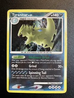 Pokemon TCG Tyranitar Stormfront Holo Exclusive Cosmos Rare Card 30/100 - Image 1
